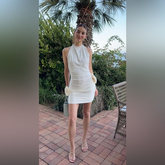 Magda Butrym Flower Appliqué Halter Dress - Picture 2 of 8